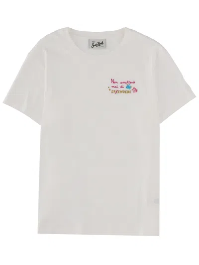 Mc2 Saint Barth T-shirt With Embroidery In White