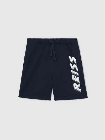 Reiss Navy Shorts In Blue