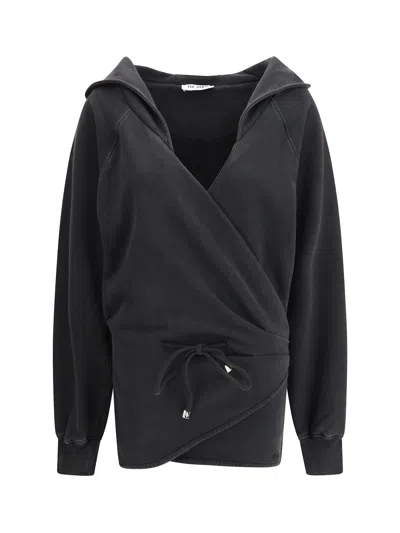 Attico Short Dress With Hood In Black