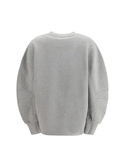 Attico Oversized Cotton Jersey Sweatshirt In Gray