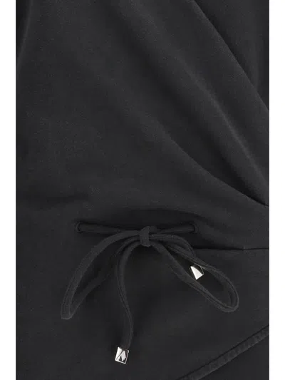 Attico Short Dress With Hood In Black