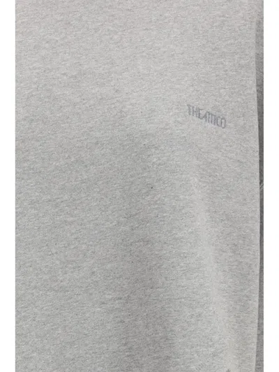 Attico Oversized Cotton Jersey Sweatshirt In Gray