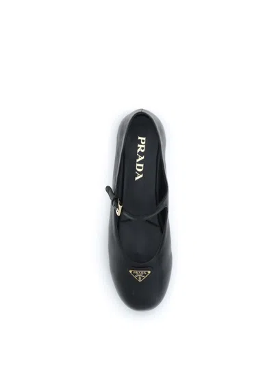 Prada Nappa Leather Ballerinas In Multi