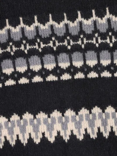 Barena Venezia Barena Jacquard Zip-up Cardigan In Black