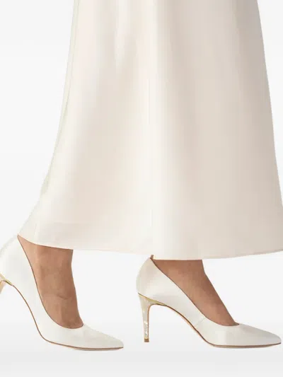 Freya Rose Chelsea Pointed Toe Pearl Heel In White