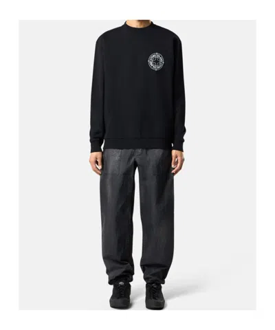 Stone Island Oversized-fit Crewneck Sweatshirt With Outline Compass Print In Multi