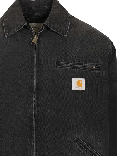 Carhartt Detroit Jacket Cotton Bradento Jackets Black In Multi