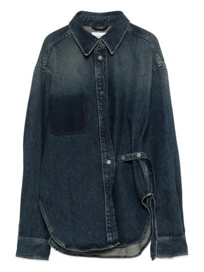 Haikure Bella Belt Pocket Shirt In Blue