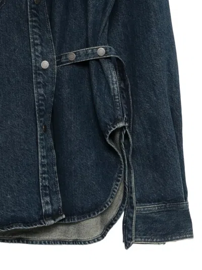 Haikure Bella Belt Pocket Shirt In Blue