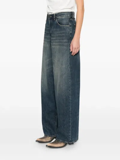 Haikure Bethany Front-button Wide-leg Jeans In Blue