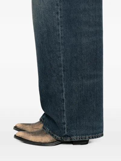 Haikure Bethany Front-button Wide-leg Jeans In Blue