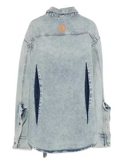 Haikure Bella Belted Shirt In Blue