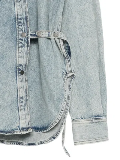 Haikure Bella Belted Shirt In Blue