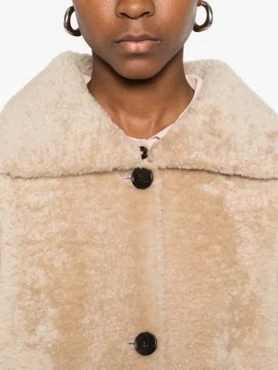 Arma Isabella Reversible Shearling Coat In Neutral