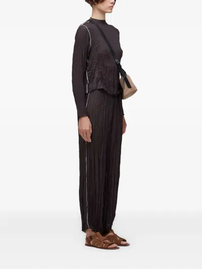Osklen Pleated Wrinkled Trousers In Black