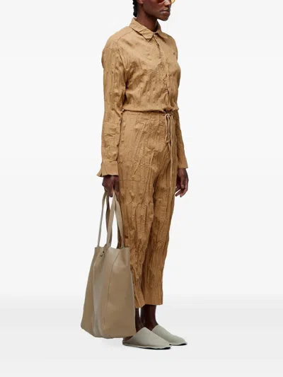 Osklen Large Leather Tote Bag In Gray