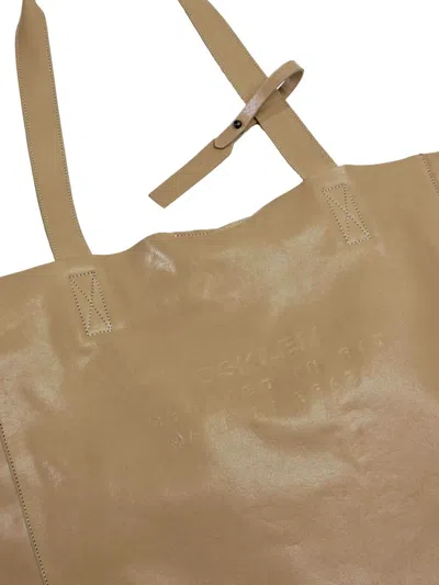 Osklen Large Leather Tote Bag In Gray