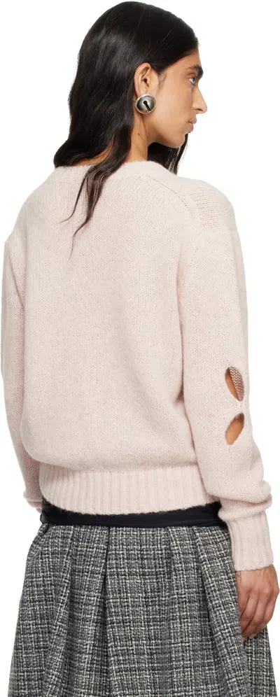 Stefan Cooke Pink Slashed Shaggy Sweater In Pink