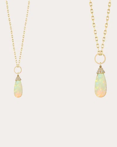 Goshwara Women's Opal & 18k Gold G-one Drop Pendant Necklace In Gold