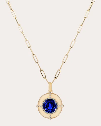 Goshwara Women's Sapphire & 18k Gold Limited Edition Medallion Pendant Necklace In Gold