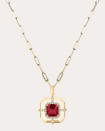 Goshwara Women's Rubellite & 18k Gold Limited Edition Medallion Pendant Necklace In Gold