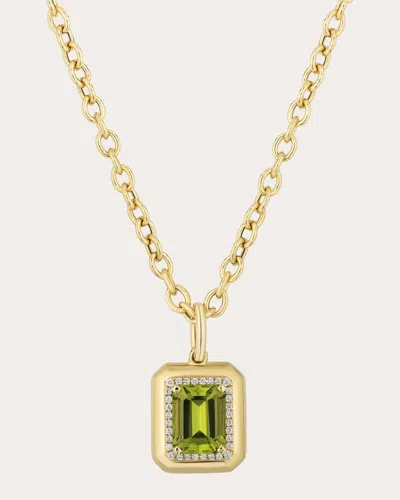 Goshwara Women's Peridot & 18k Gold Limited Edition Emerald-cut Pendant Necklace In Green
