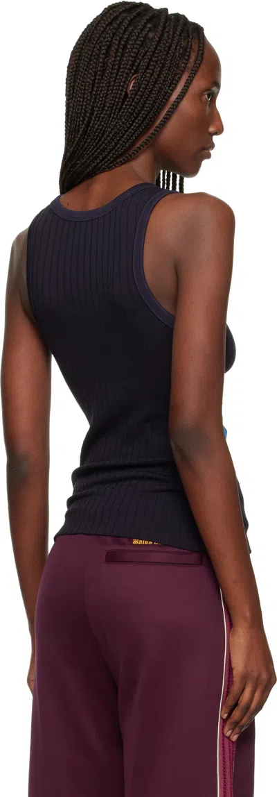Wales Bonner Navy 'the Aria' Tank Top In Blue