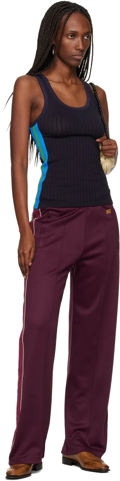 Wales Bonner Navy 'the Aria' Tank Top In Blue