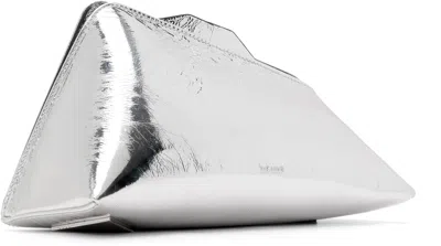 Attico Silver '8.30 Pm' Oversized Clutch In Silver