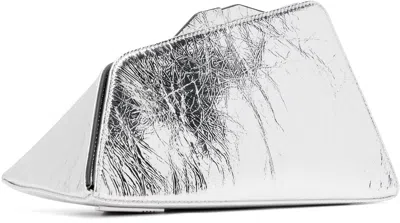 Attico Silver '8.30 Pm' Oversized Clutch In Silver