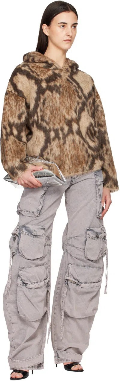 Attico Silver '8.30 Pm' Oversized Clutch In Silver