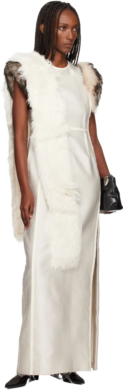 Jil Sander Rectangular Scarf In White