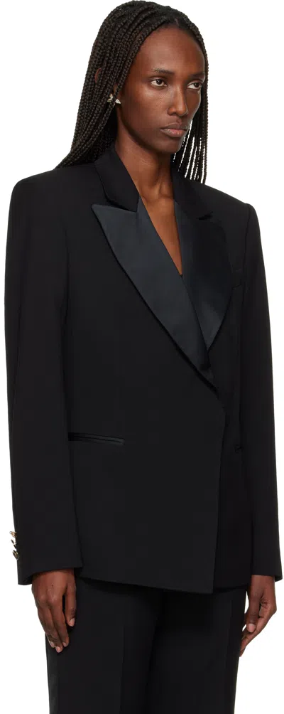 Wales Bonner Harmony Wool Gabardine Blazer In Black