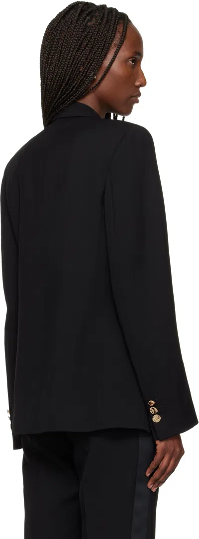 Wales Bonner Harmony Wool Gabardine Blazer In Black