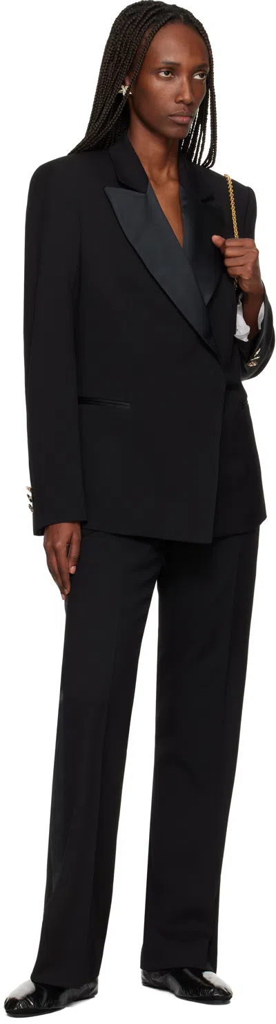 Wales Bonner Harmony Wool Gabardine Blazer In Black