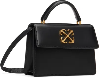 Off-white Black Jitney Baby Leather Bag In Black