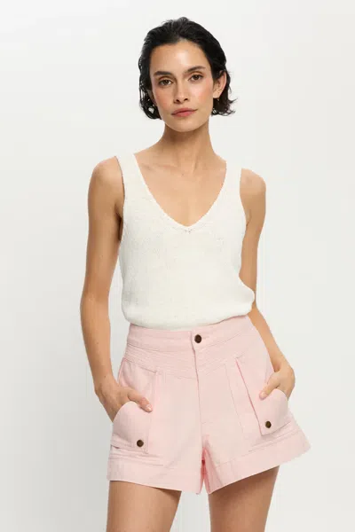 Kivari Celene Denim Short Soft Pink In Pink