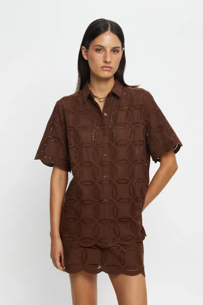 Kivari Rio Shirt Mocha In Burgundy