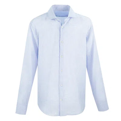 Frescobol Carioca Men's Button Up Shirt In Light Blue In Blue