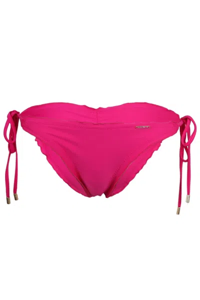 Caha Capo Louise Frill Tie Side Bottom Beach Party Hot Pink