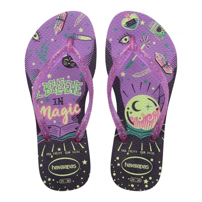 Havaianas Kids Slim Fashion Purple In Multi