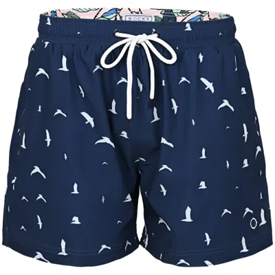 The Rocks Push Balmoral Men's Cassis Swim Shorts In Blue