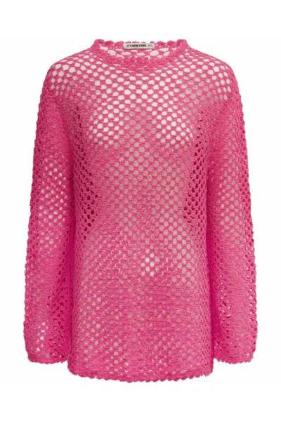 It's Now Cool The Open Knit Top Candyland In Pink