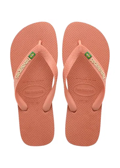 Havaianas Brasil Logo Pink Clay