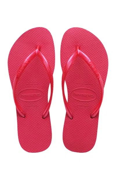 Havaianas Slim Pink Fever In Red
