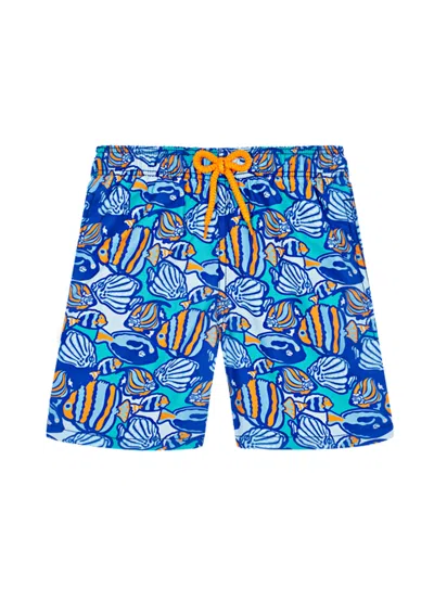 Vilebrequin Boys Swim Shorts Fishy Vibes In Blue
