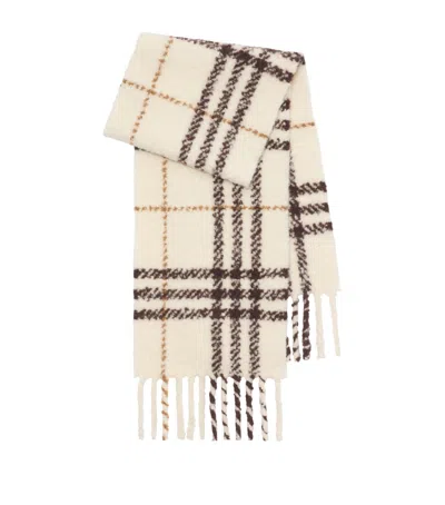Burberry Alpaca-wool Check Scarf In Multi