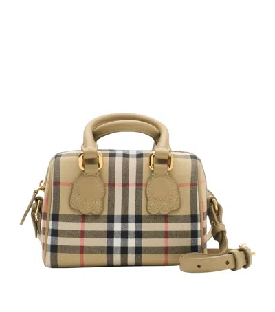Burberry Check-pattern Shoulder Bag In Brown