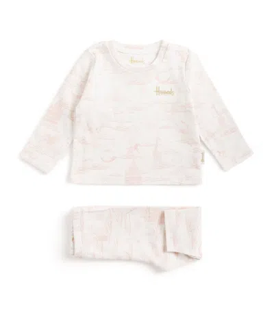 Harrods Pima Cotton Balloon Top And Trousers Set In Multi