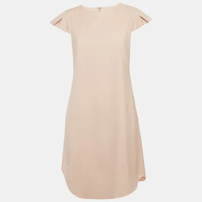 Pre-owned Armani Collezioni Emporio Armani Pink Wool Crepe Shift Dress S